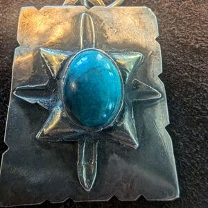 Sterling Silver And Turquoise Pendant